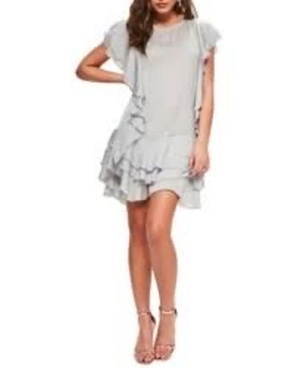 Misguided Ruffles Sleeveless Dress Size 0 NWT
